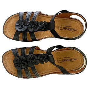 Flexus by Spring Step Black Sandals  Size 36 US 5.5 - 6 NEW in Box